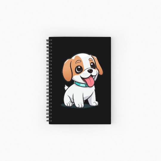Cute Puppy Spiral Notebooks   Ruled Line
