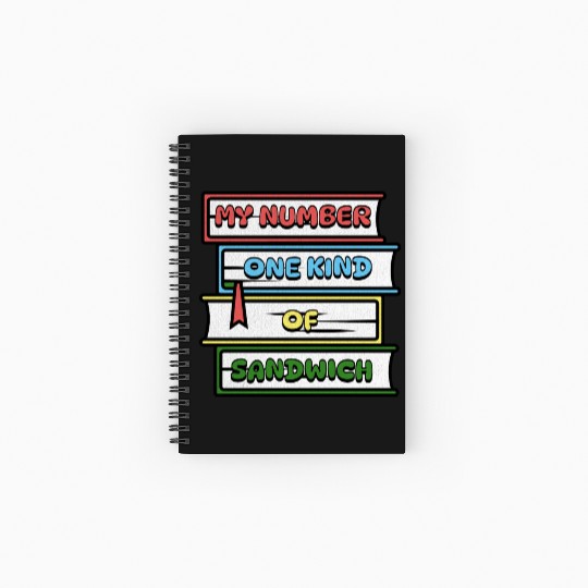 My Number One Kind Of Sandwich Book Lovers Spiral Notebooks   Ruled Line