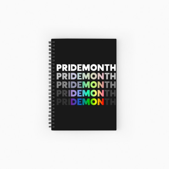 Pride Month Demon LGBT Gay Pride Month Transgender Spiral Notebooks   Ruled Line