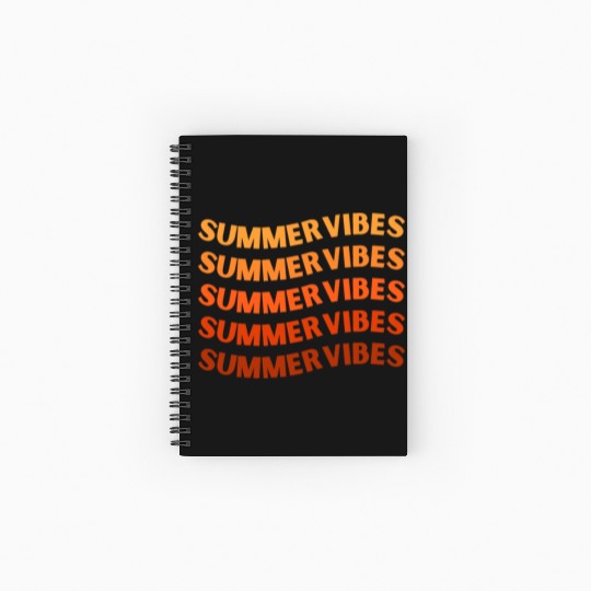 Summer Vibes (Warm) Spiral Notebooks   Ruled Line