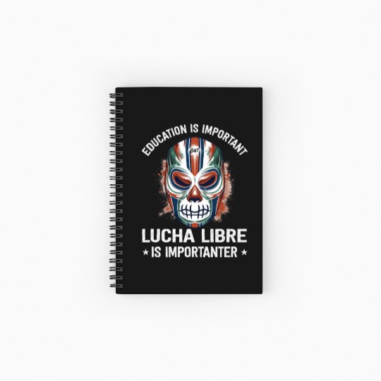 Lucha Libre Mexican Wrestling Mask Luchador Spiral Notebooks   Ruled Line