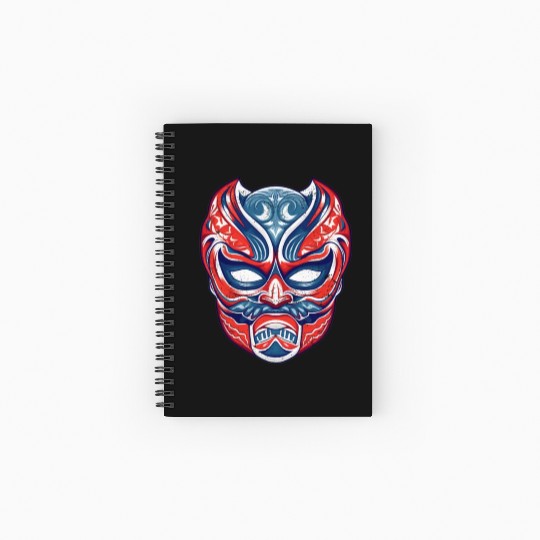 Lucha Libre Mexican Wrestling Mask Luchador Spiral Notebooks   Ruled Line