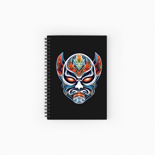 Lucha Libre Mexican Wrestling Mask Luchador Spiral Notebooks   Ruled Line