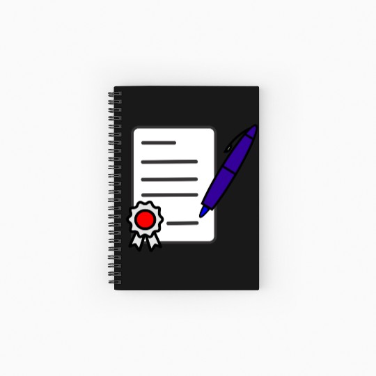 Sign contract Spiral Notebooks   Ruled Line