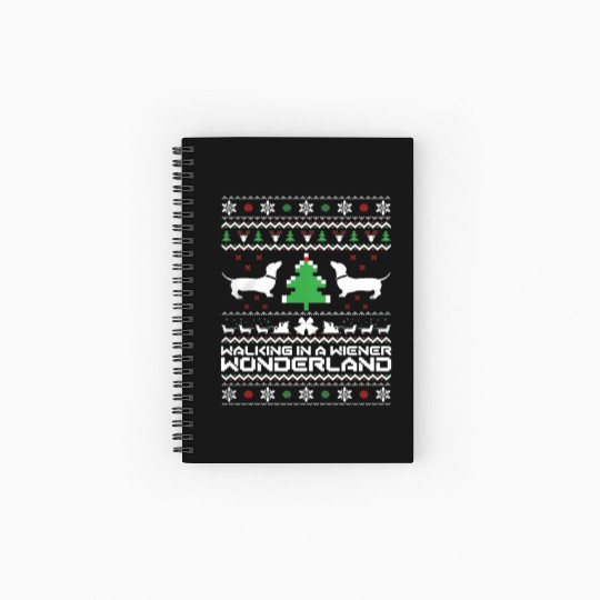 Dachshund Ugly Doxie Santa Spiral Notebooks   Ruled Line