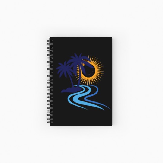 Summer - palm tree Spiral Notebooks   Ruled Line