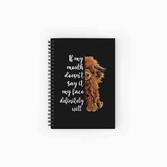 Scottish Highland Cow Spiral Notebooks   Ruled Line