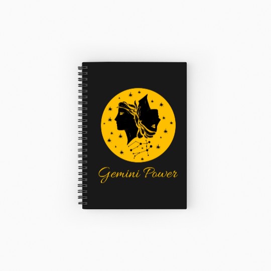 Gemini Power Zodiac Sign Spiral Notebooks   Ruled Line
