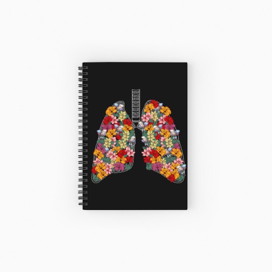 Anatomical Lungs Flowers Medical Science Anatomy T Spiral Notebooks   Ruled Line