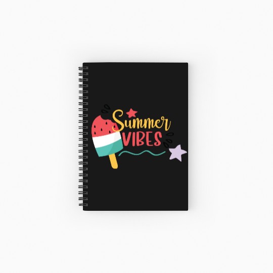 Summer Vibes Spiral Notebooks   Ruled Line