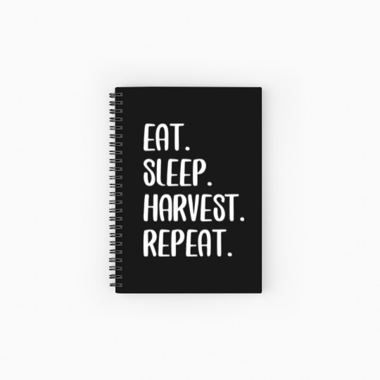Eat Sleep Harvest Rebeat Spiral Notebooks   Ruled Line
