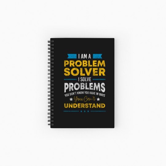 Not My Problem Solutions Sayings Positive Spiral Notebooks   Ruled Line