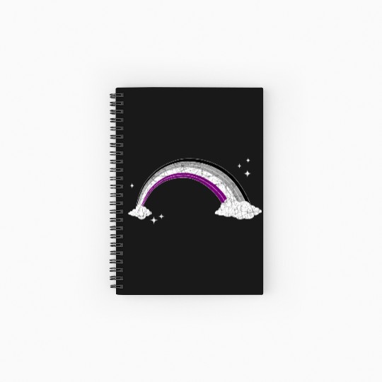 Ace Pride Month Asexual Flag Rainbow Lgbtq Asexual Spiral Notebooks   Ruled Line