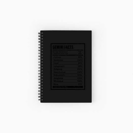 Gemini Facts For And Zodiac Spiral Notebooks   Ruled Line
