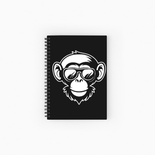 Ape Face Apes Apelike Jungle Primate Spiral Notebooks   Ruled Line