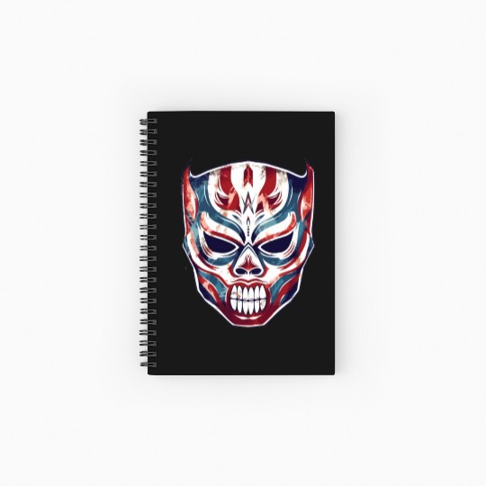 Lucha Libre Mexican Wrestling Mask Luchador Spiral Notebooks   Ruled Line