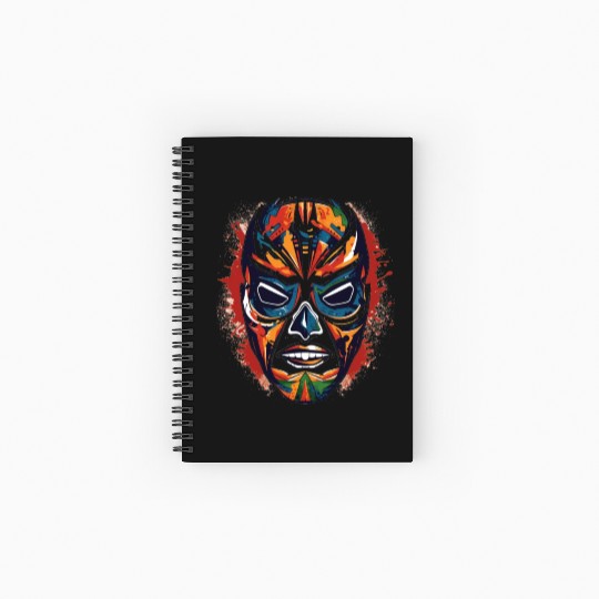 Lucha Libre Mexican Wrestling Mask Luchador Spiral Notebooks   Ruled Line