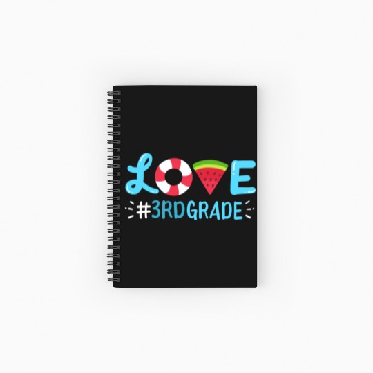 3rd Grade Watermelon Summer Student nature Spiral Notebooks   Ruled Line