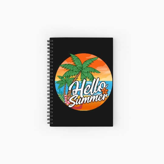 Hello Summer Spiral Notebooks   Ruled Line