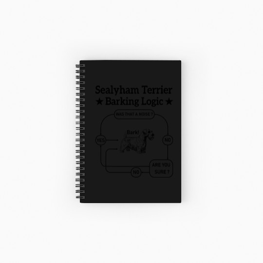 Sealyham Terrier Barking Logic Spiral Notebooks   Ruled Line