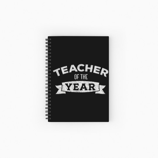 Teacher Of The Year Teacher Appreciation s Spiral Notebooks   Ruled Line