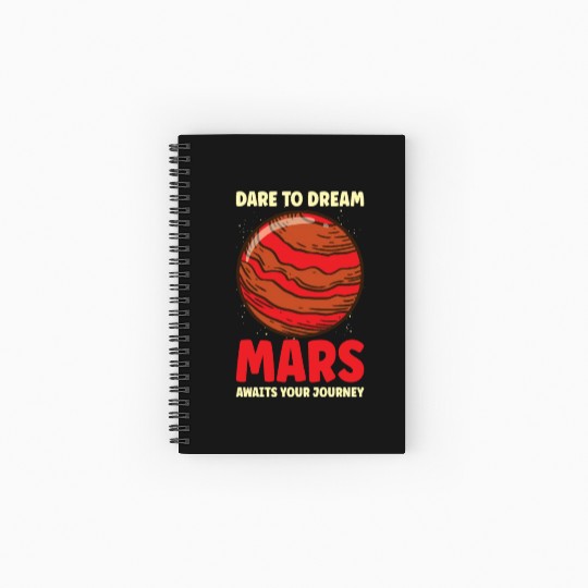 Mars Explore Astronaut Astronomy Solar System Spiral Notebooks   Ruled Line