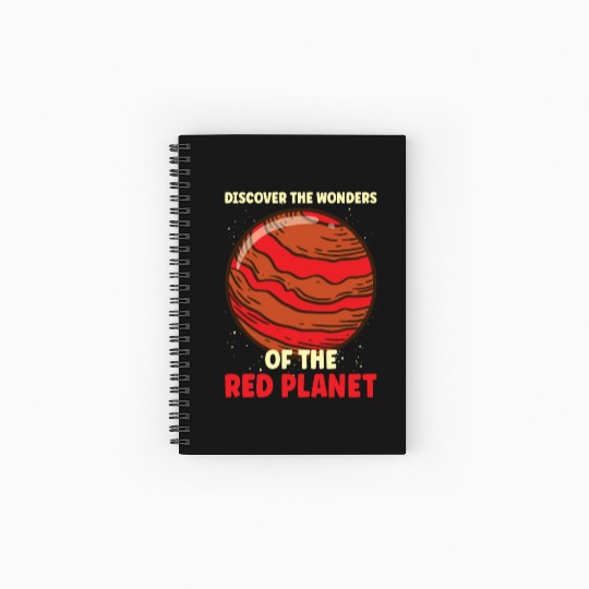 Mars Explore Astronaut Astronomy Solar System Spiral Notebooks   Ruled Line