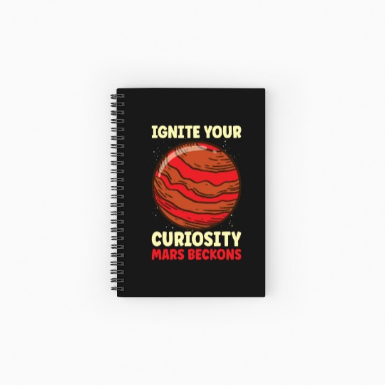 Mars Explore Astronaut Astronomy Solar System Spiral Notebooks   Ruled Line