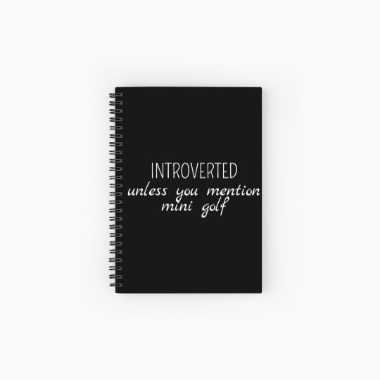 Mini Golf | Miniature Golf | Mini Golfer Spiral Notebooks   Ruled Line