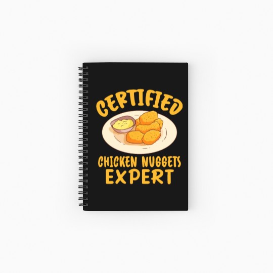 Certified Chicken Nuggets Expert Spiral Notebooks   Ruled Line