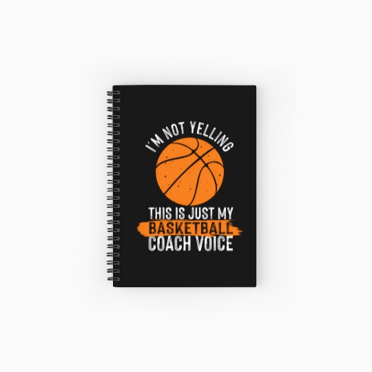 Basketball Coach Basketball Coaching Voice Spiral Notebooks   Ruled Line