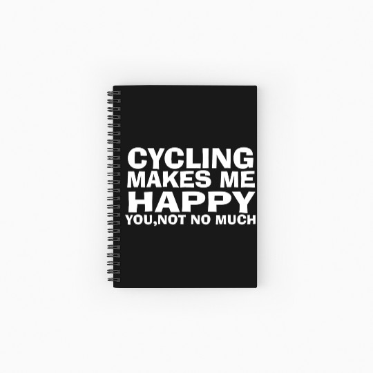 Sarcastic Cycling Design Bike Lover Cycling Makes Spiral Notebooks   Ruled Line