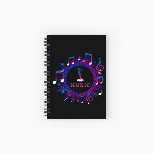microphone for music performance Spiral Notebooks   Ruled Line