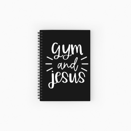 Gym And Jesus Workout Sport Cute Gym Gym Positive Spiral Notebooks   Ruled Line