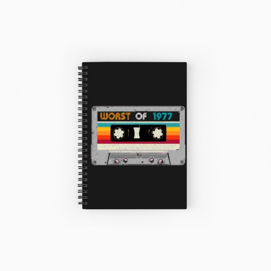 Worst Of 1977 43th Cassette Tape Spiral Notebooks   Ruled Line