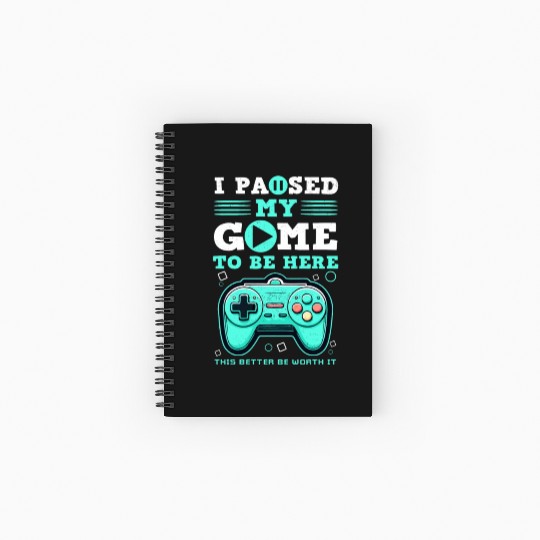 Funny Gaming Nerd Video Games Gamer Spiral Notebooks   Ruled Line