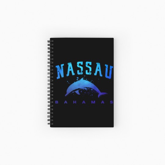 sau Bahamas Beach Snorkel Scuba Diving Dolphin Spiral Notebooks   Ruled Line