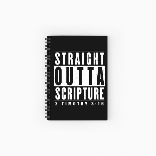 Straight Outta Scripture Spiral Notebooks   Ruled Line