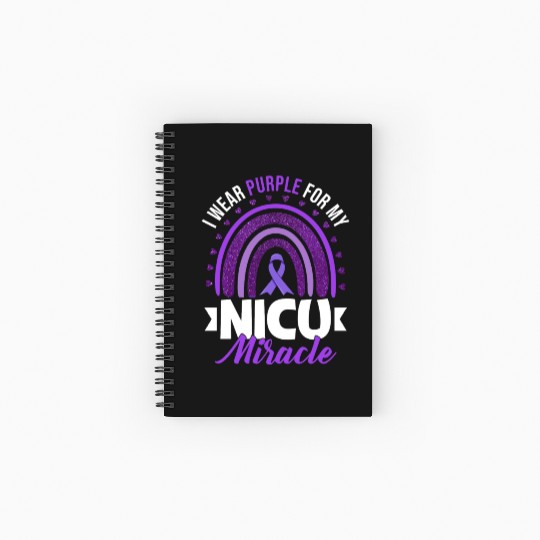 I Wear Purple For My Nicu Miracle Prematurity Spiral Notebooks   Ruled Line
