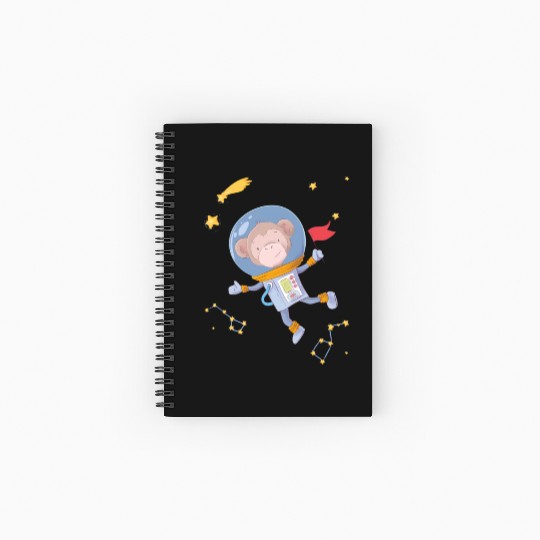 Astronaut Space Monkey Galaxy For Spiral Notebooks   Ruled Line