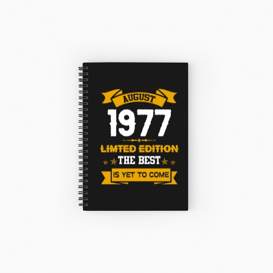 August 1977 Birthday Surprise Spiral Notebooks   Ruled Line