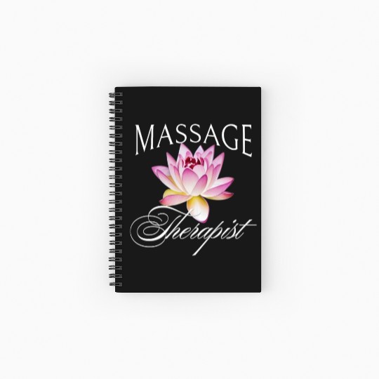 Massage Therapist Masseuse Lotus Blossom Spiral Notebooks   Ruled Line