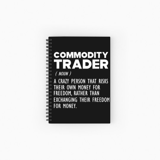 Commodity Trader funny definition Spiral Notebooks   Ruled Line