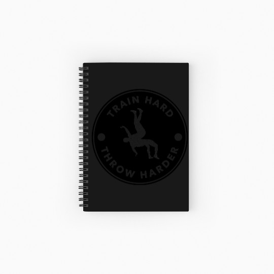 Judo train hard throw harder Spiral Notebooks   Ruled Line