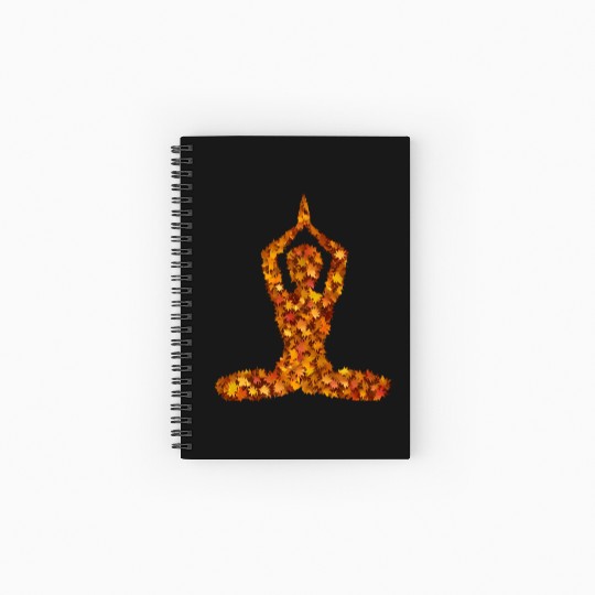 Autumn yoga in the splendour of leaves Spiral Notebooks   Ruled Line