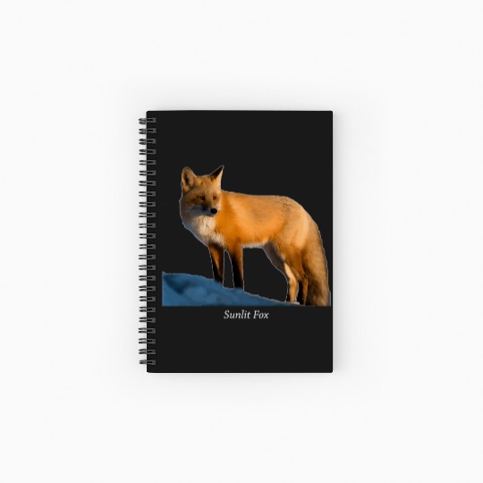 Sunlit Fox Wildlife Nature Spiral Notebooks   Ruled Line