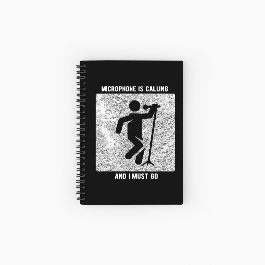 Vocalist Microphone is Calling Singer Spiral Notebooks   Ruled Line