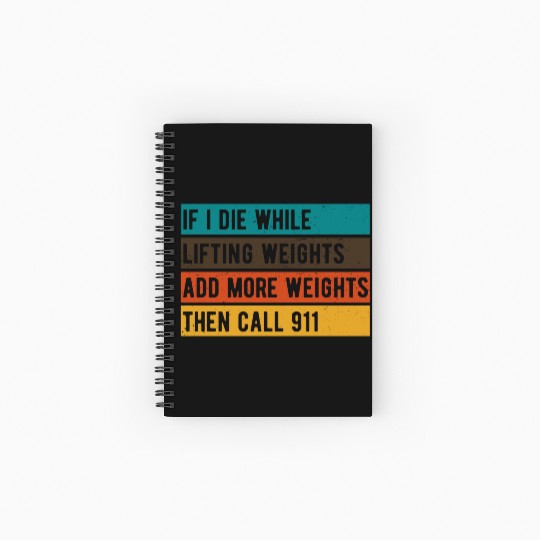 Weight Lifting Fitness Gym Spiral Notebooks   Ruled Line