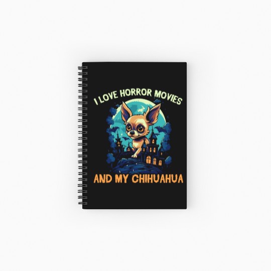 Chihuahua Halloween Puppy Trick Or Treat Dog Lover Spiral Notebooks   Ruled Line