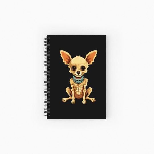 Chihuahua Halloween Puppy Trick Or Treat Dog Lover Spiral Notebooks   Ruled Line
